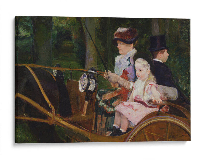 Una mujer y una niña conduciendo - Mary Cassatt | Cuadro decorativo de Canvas Lab