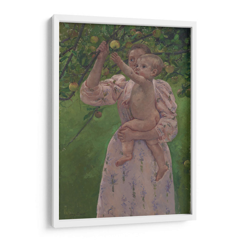 Niño recogiendo una fruta - Mary Cassatt | Cuadro decorativo de Canvas Lab