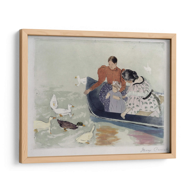 Alimentando a los patos - Mary Cassatt | Cuadro decorativo de Canvas Lab