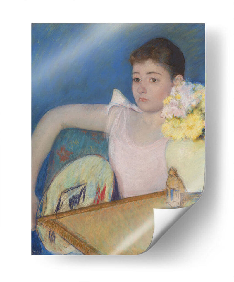 Chica de rosa con abanico - Mary Cassatt | Cuadro decorativo de Canvas Lab