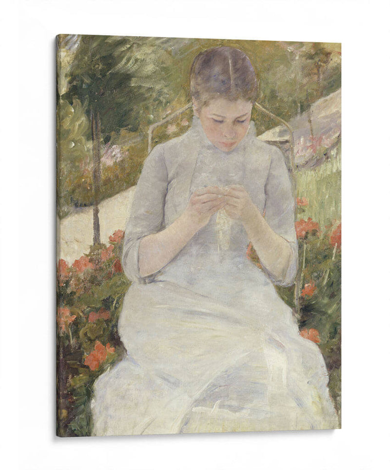 Jovencita en el jardín - Mary Cassatt | Cuadro decorativo de Canvas Lab
