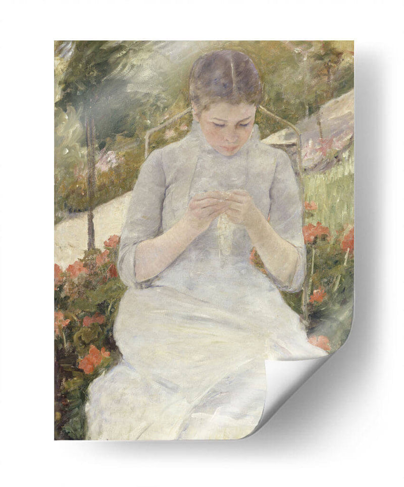 Jovencita en el jardín - Mary Cassatt | Cuadro decorativo de Canvas Lab