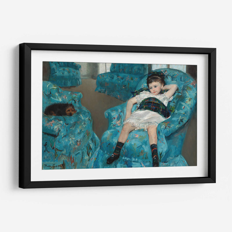 Niñita en un sillón azul - Mary Cassatt | Cuadro decorativo de Canvas Lab