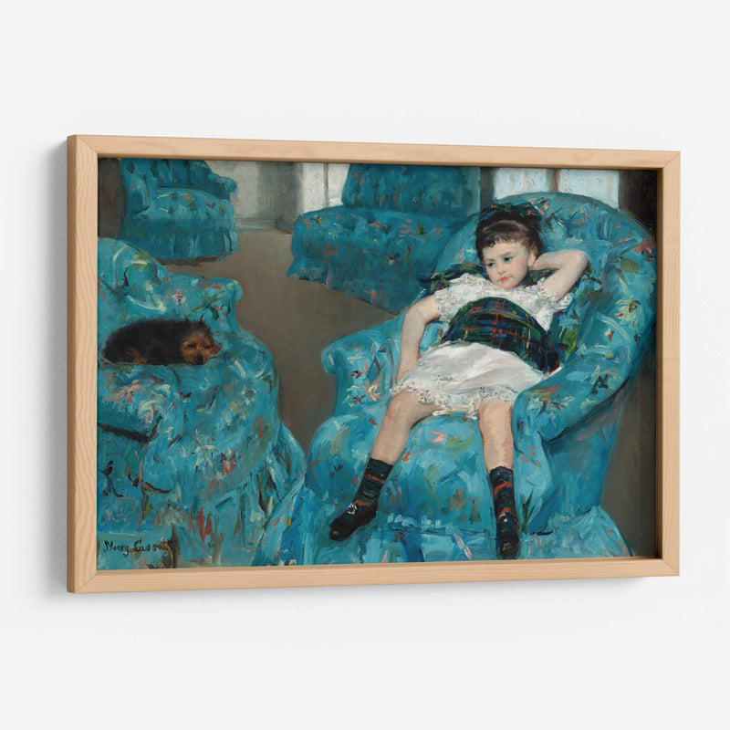 Niñita en un sillón azul - Mary Cassatt | Cuadro decorativo de Canvas Lab