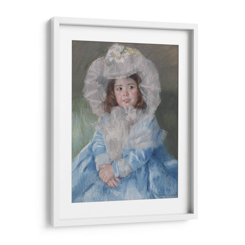 Margot (Lefebvre) en Azul - Mary Cassatt | Cuadro decorativo de Canvas Lab