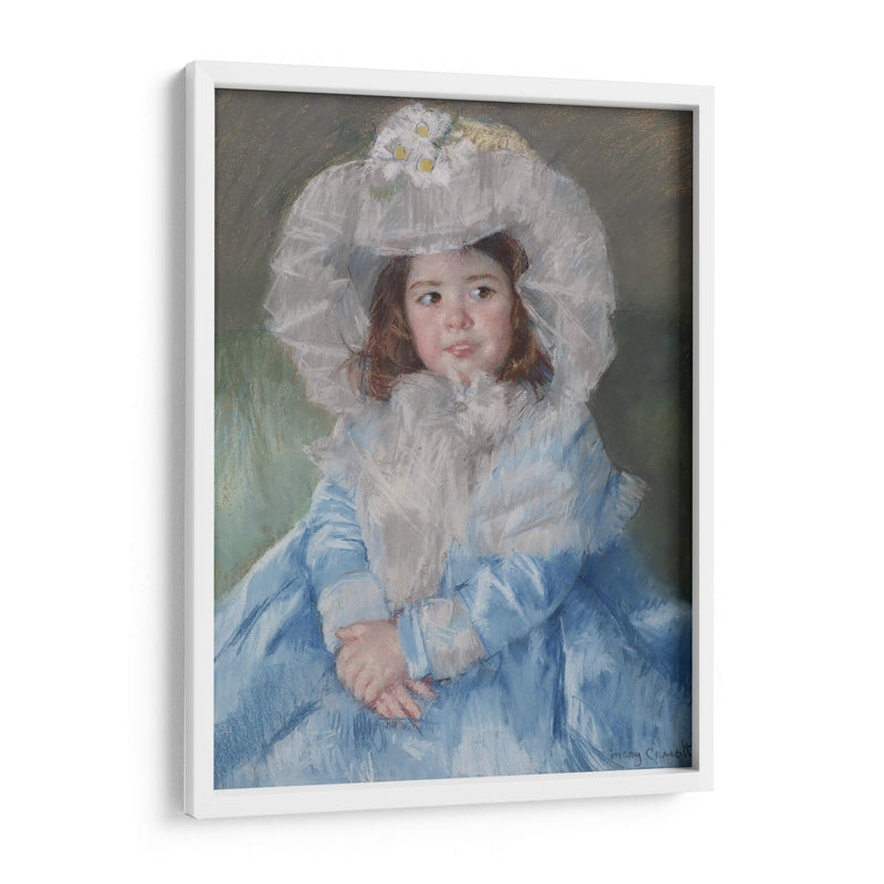 Margot (Lefebvre) en Azul - Mary Cassatt | Cuadro decorativo de Canvas Lab