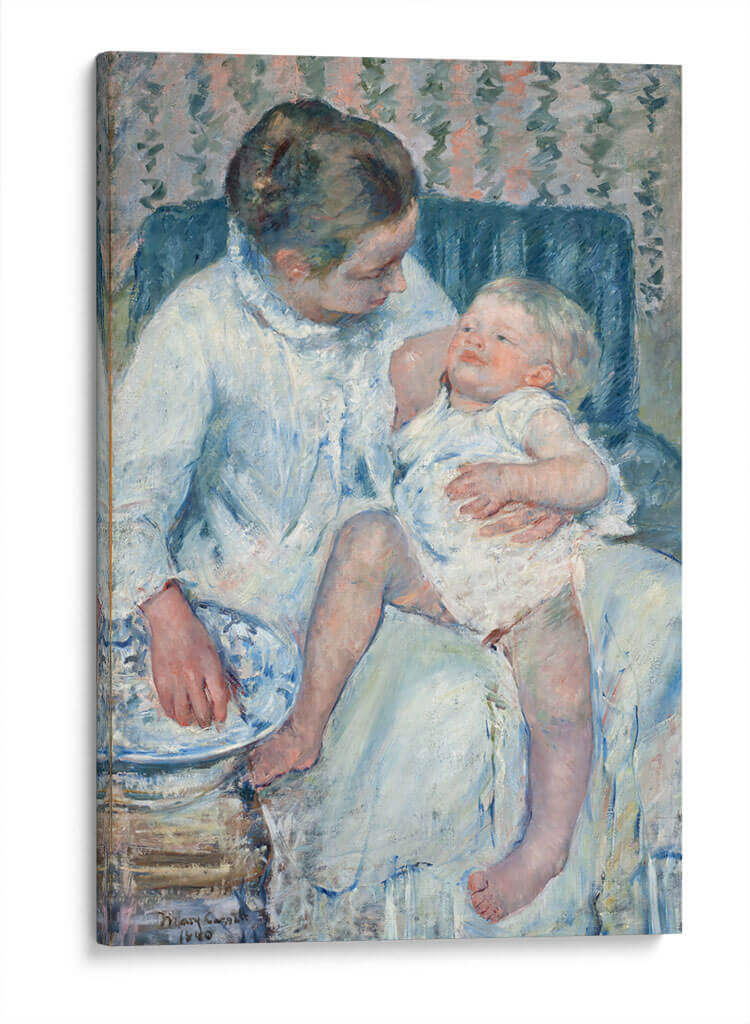 Madre a punto de lavar a su niño dormido - Mary Cassatt | Cuadro decorativo de Canvas Lab