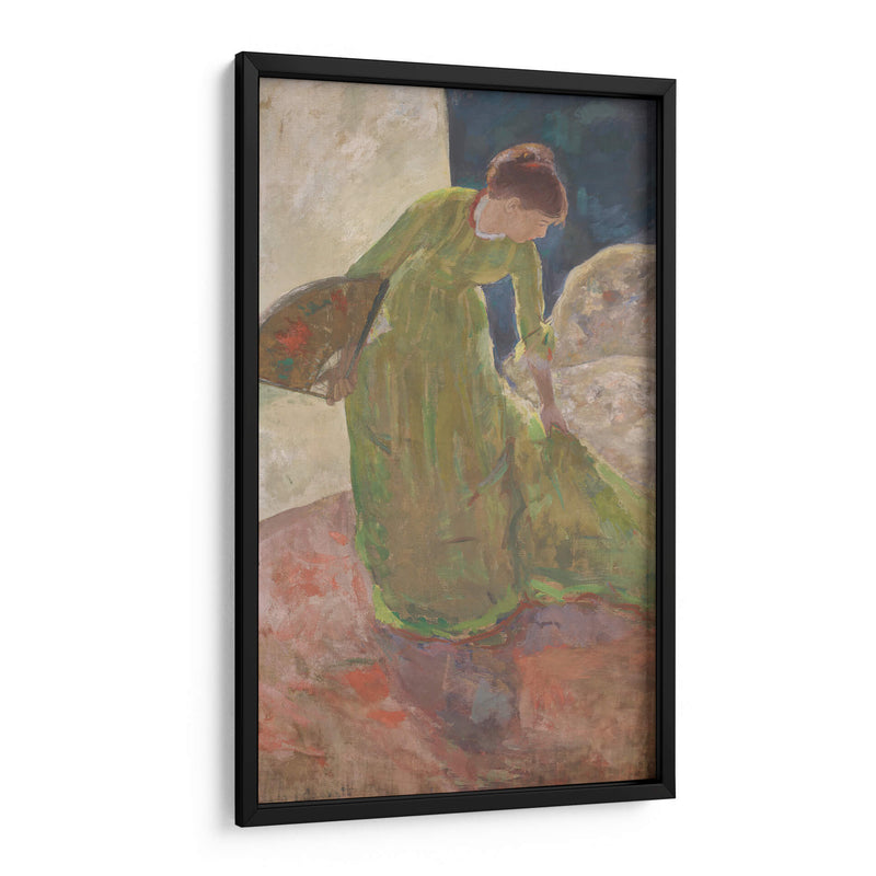 Mujer de pie, sosteniendo un abanico - Mary Cassatt | Cuadro decorativo de Canvas Lab