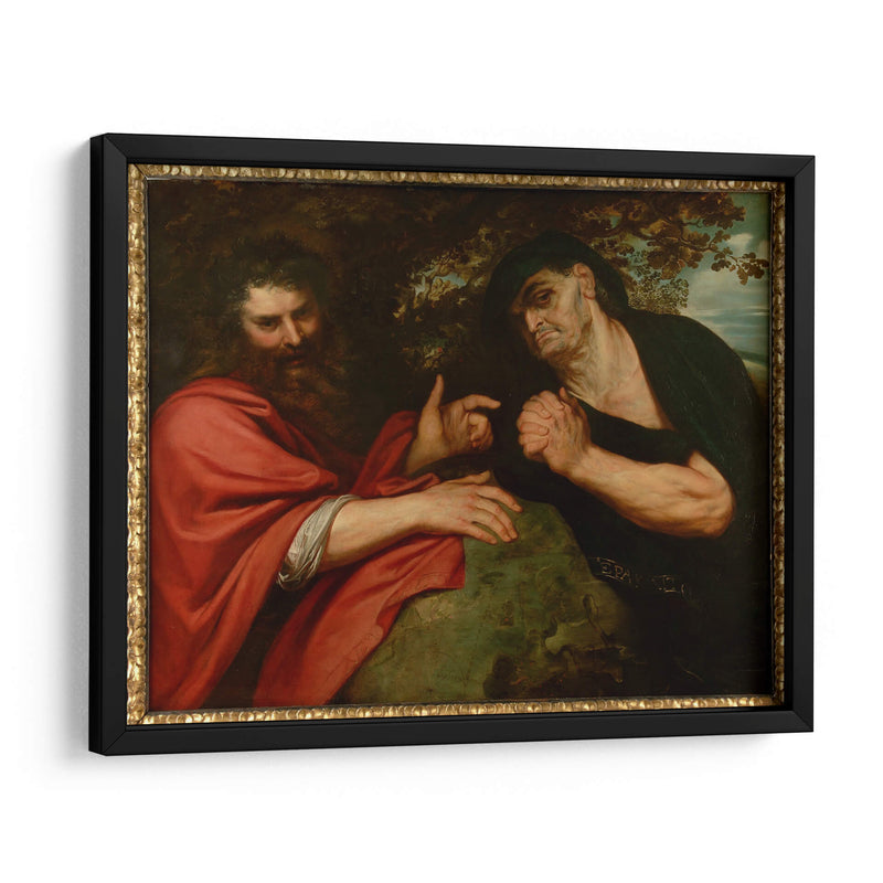 Heráclito y Demócrito - Peter Paul Rubens | Cuadro decorativo de Canvas Lab