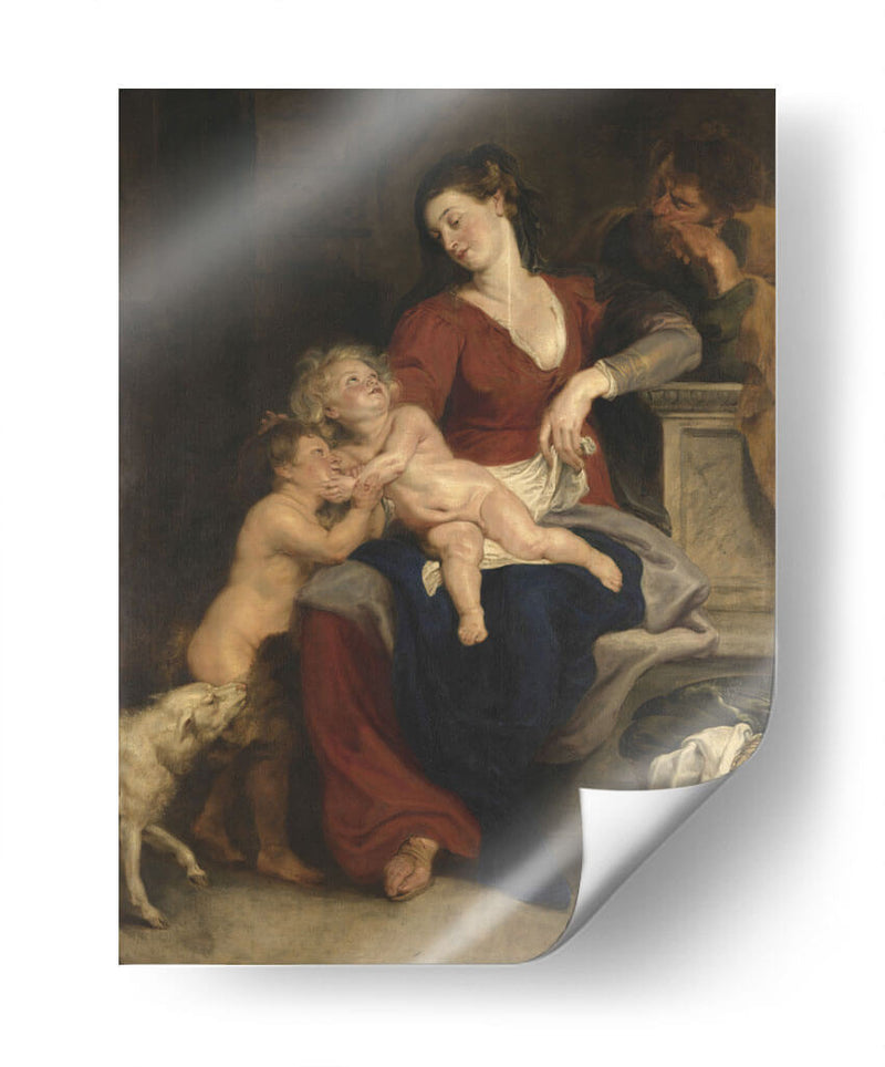 La Sagrada Familia con la cesta de Coser - Peter Paul Rubens | Cuadro decorativo de Canvas Lab