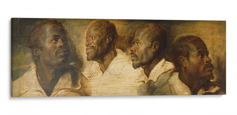 Cuatro estudios de la cabeza de un hombre - Peter Paul Rubens | Cuadro decorativo de Canvas Lab