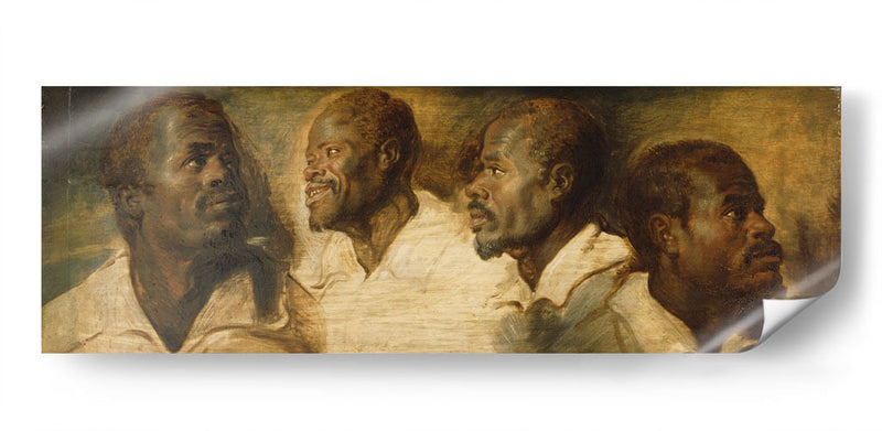Cuatro estudios de la cabeza de un hombre - Peter Paul Rubens | Cuadro decorativo de Canvas Lab