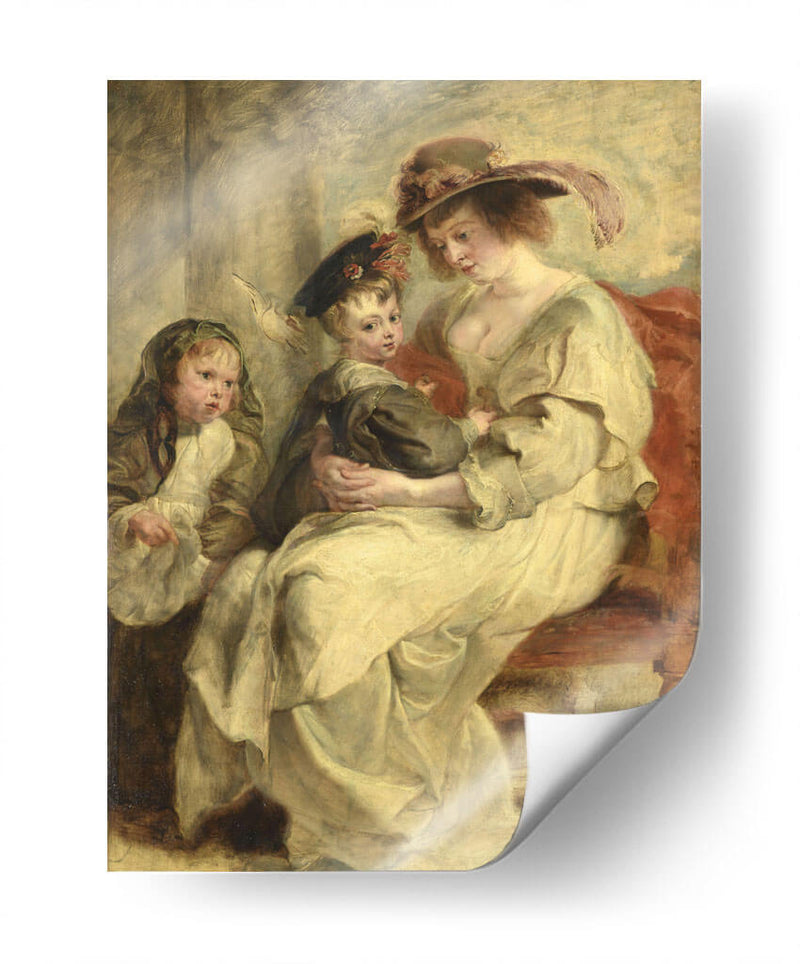 Helena Fourment con dos de sus hijos - Peter Paul Rubens | Cuadro decorativo de Canvas Lab