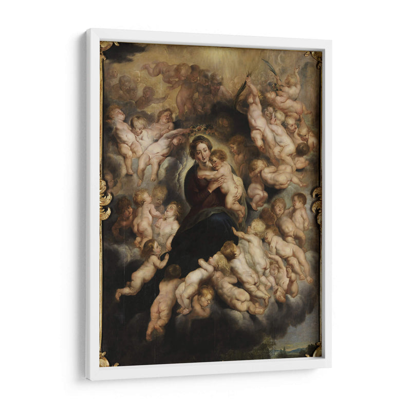 María y niño con corona angelical - Peter Paul Rubens | Cuadro decorativo de Canvas Lab