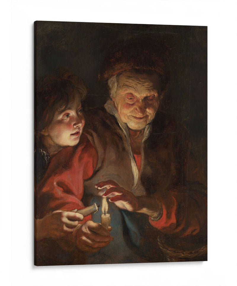 Anciana y niño con velas - Peter Paul Rubens | Cuadro decorativo de Canvas Lab