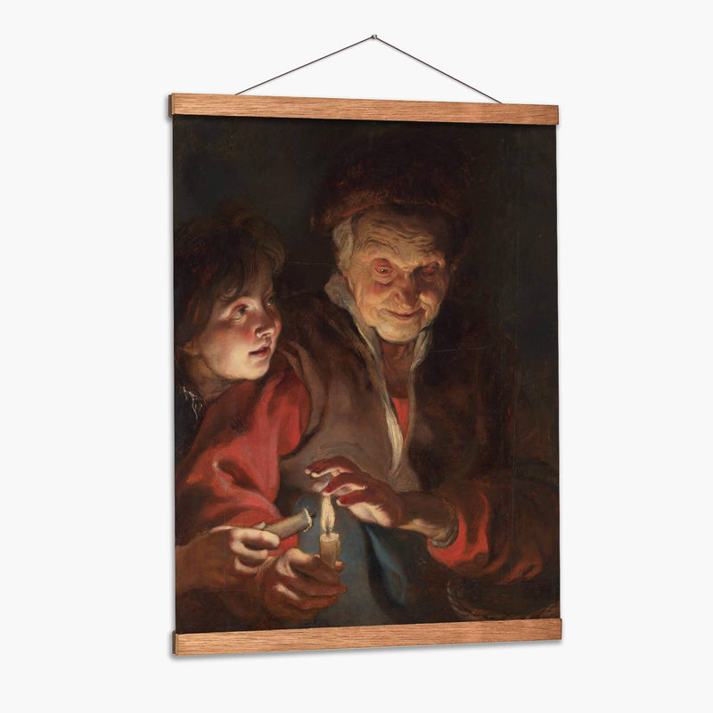 Anciana y niño con velas - Peter Paul Rubens | Cuadro decorativo de Canvas Lab