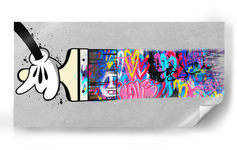 Cartoon Paint Stroke Graffiti - David Aste | Cuadro decorativo de Canvas Lab