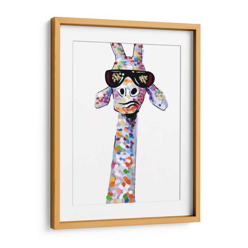 Jirafa Cool 01 - Hue Art | Cuadro decorativo de Canvas Lab
