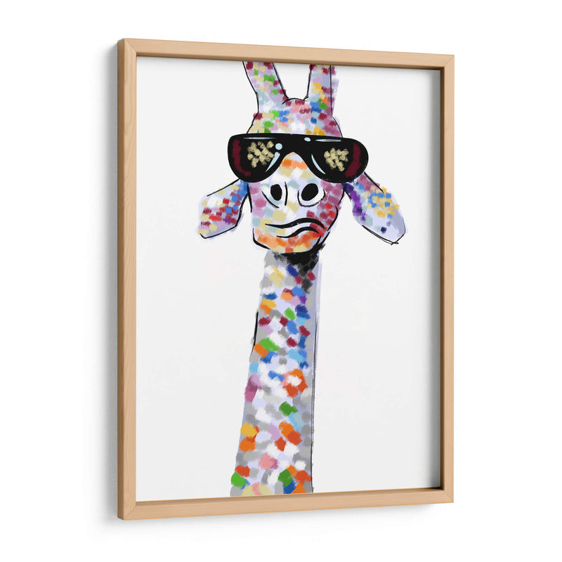 Jirafa Cool 01 - Hue Art | Cuadro decorativo de Canvas Lab