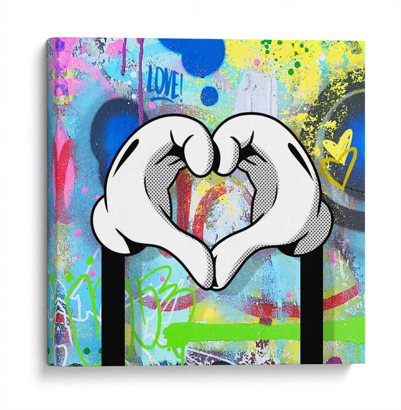 Love Cartoon Hands 02 - David Aste | Cuadro decorativo de Canvas Lab