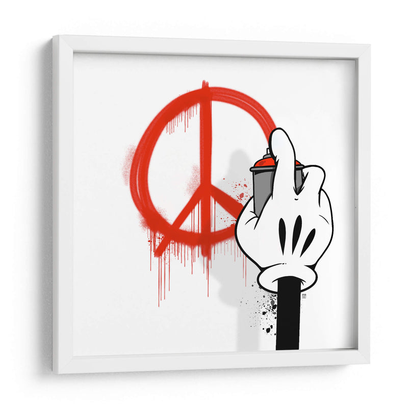 Simple Cartoon Peace Symbol   - David Aste | Cuadro decorativo de Canvas Lab