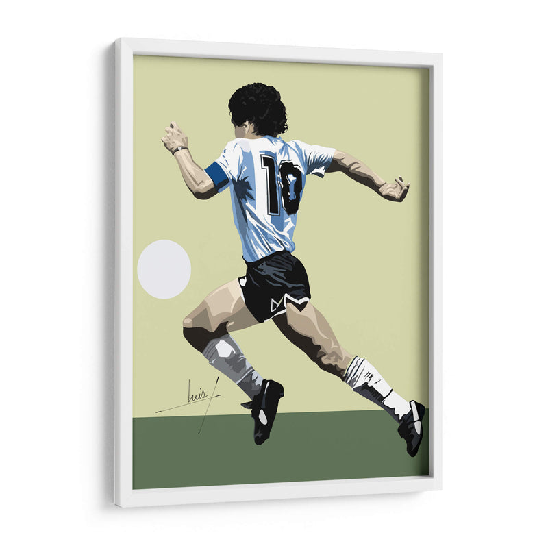 Maradona dominando el balón | Cuadro decorativo de Canvas Lab