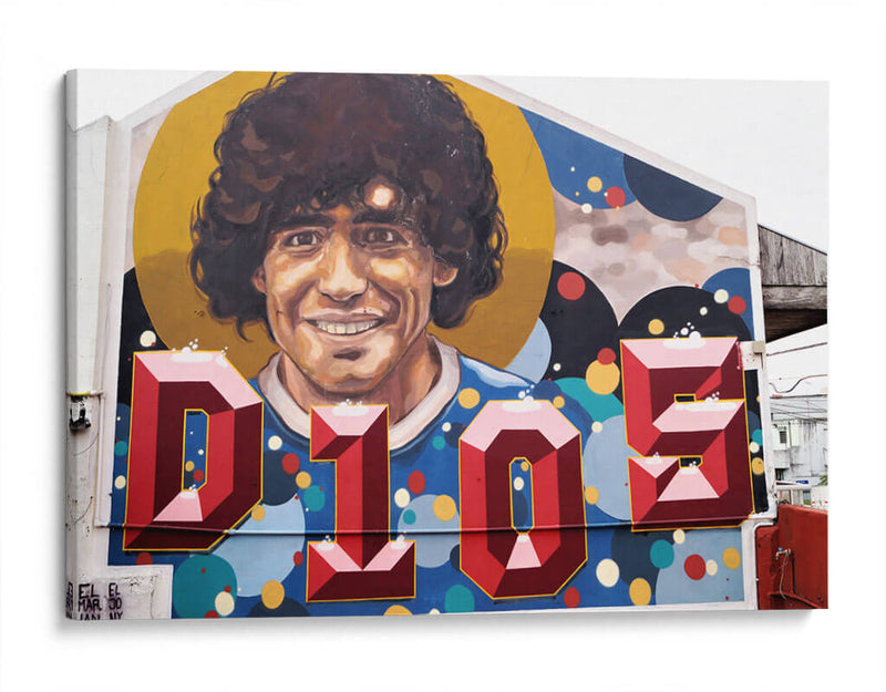 Mural del D10S Maradona | Cuadro decorativo de Canvas Lab