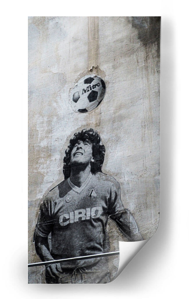 Diego Maradona en graffiti | Cuadro decorativo de Canvas Lab