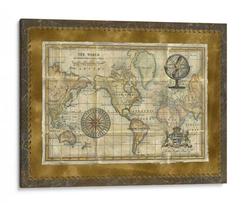 Mapa Del Mundo Antiguo - Vision Studio | Cuadro decorativo de Canvas Lab