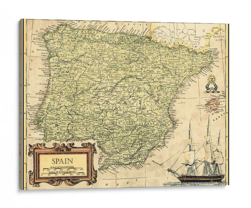 Mapa De España - Vision Studio | Cuadro decorativo de Canvas Lab