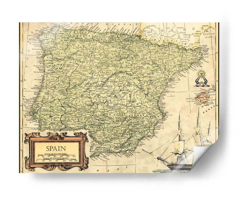 Mapa De España - Vision Studio | Cuadro decorativo de Canvas Lab