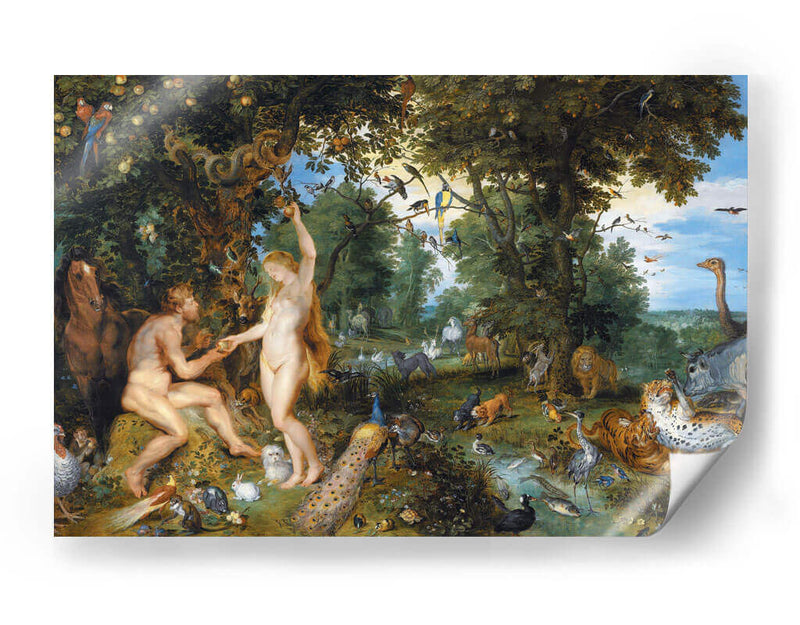 El Jardín del Edén con la caída del hombre - Peter Paul Rubens | Cuadro decorativo de Canvas Lab