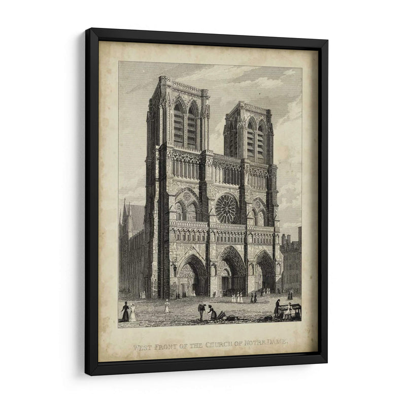 West Front-Notre Dame - A. Pugin | Cuadro decorativo de Canvas Lab