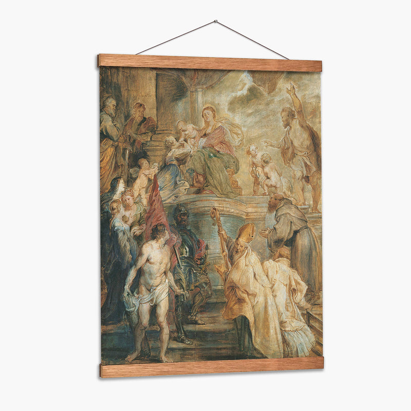 El matrimonio místico de Santa Catalina (delante de un panel pintado de doble cara) - Peter Paul Rubens | Cuadro decorativo de Canvas Lab