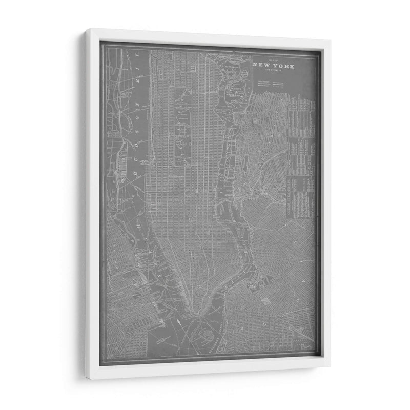 Mapa De La Ciudad De Nueva York - Vision Studio | Cuadro decorativo de Canvas Lab
