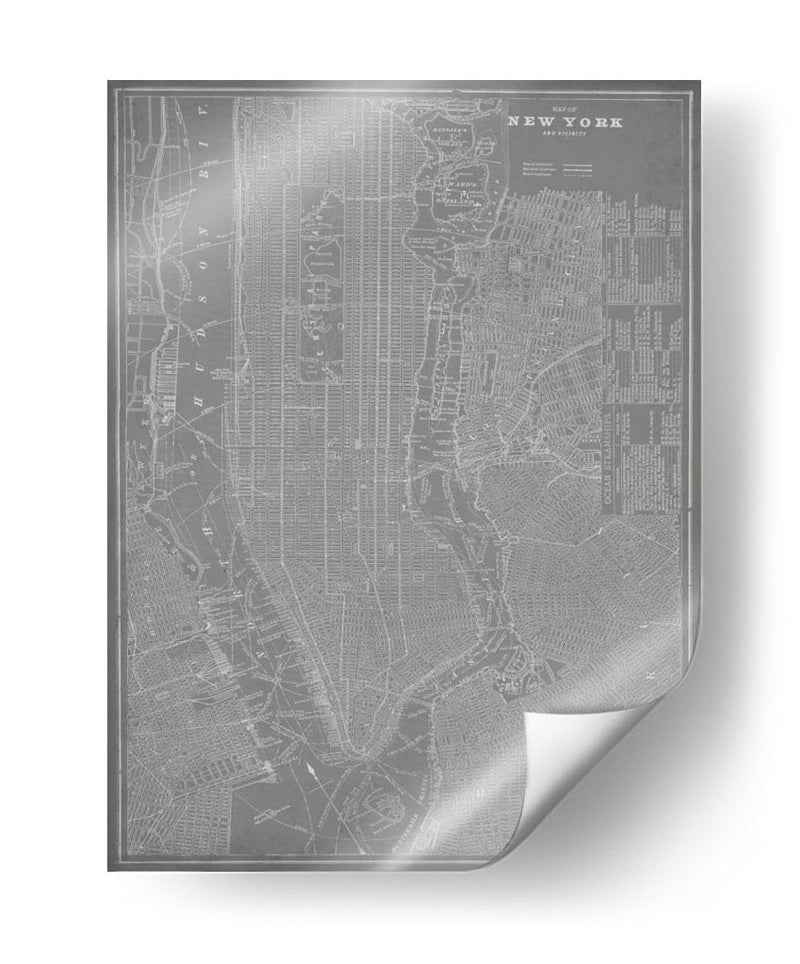 Mapa De La Ciudad De Nueva York - Vision Studio | Cuadro decorativo de Canvas Lab