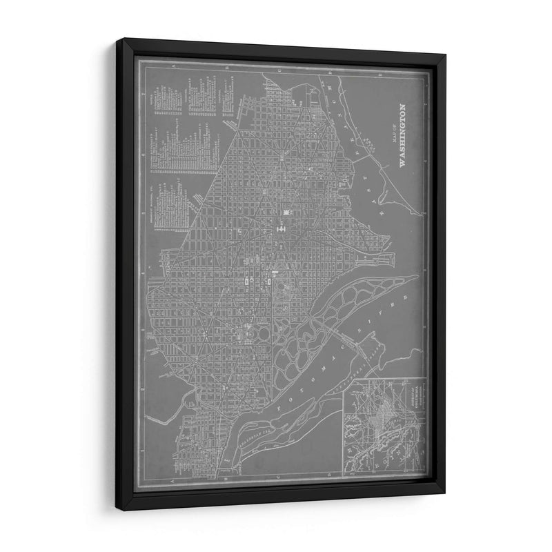 Mapa De La Ciudad De Washington, D.C. - Vision Studio | Cuadro decorativo de Canvas Lab