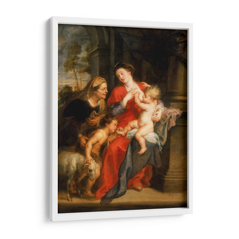 La virgen y el niño con los santos Isabel y Juan Bautista - Peter Paul Rubens | Cuadro decorativo de Canvas Lab