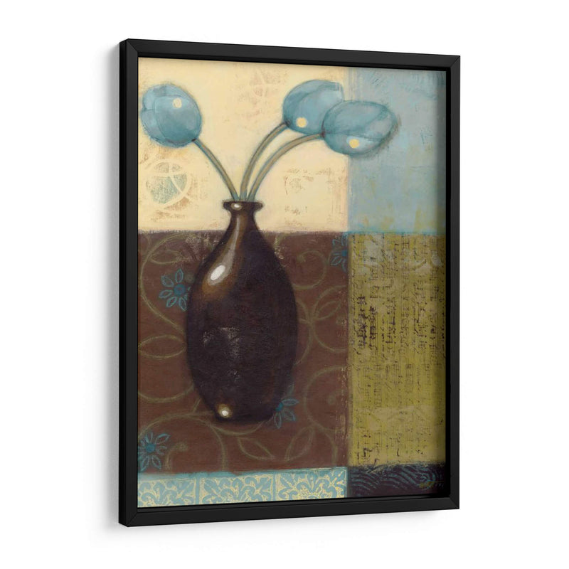 Jarrón De Ébano Con Tulipanes Azules Ii - Norman Wyatt Jr. | Cuadro decorativo de Canvas Lab