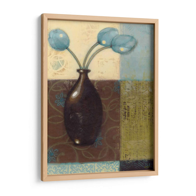 Jarrón De Ébano Con Tulipanes Azules Ii - Norman Wyatt Jr. | Cuadro decorativo de Canvas Lab