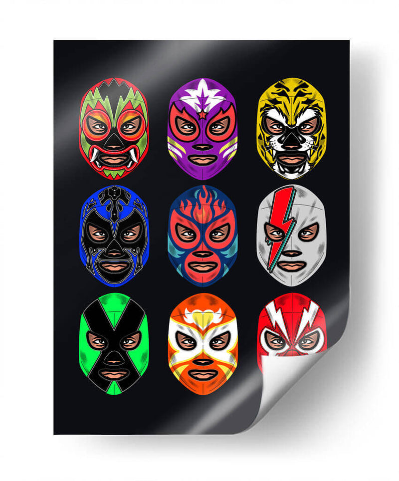 Máscaras Lucha Libre - Roge I. Luis | Cuadro decorativo de Canvas Lab