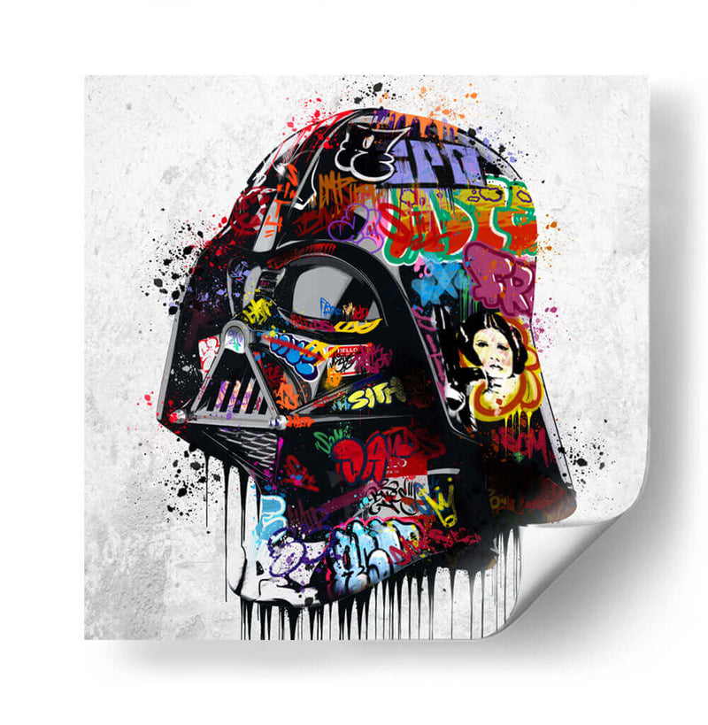Vader Helmet Graffiti - David Aste | Cuadro decorativo de Canvas Lab