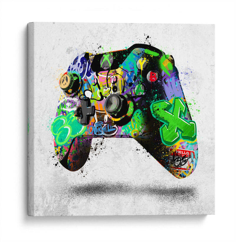 Xbox Controller Graffiti - David Aste | Cuadro decorativo de Canvas Lab