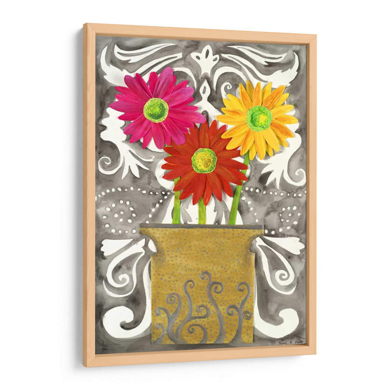 3 Flores De Hojalata - Kaeli Smith | Cuadro decorativo de Canvas Lab