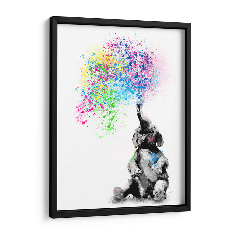Baby Elephant Color Shower - Hue Art | Cuadro decorativo de Canvas Lab