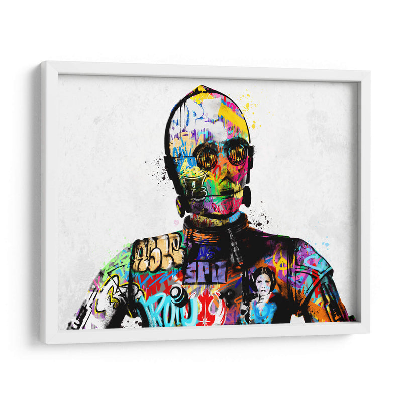 C3PO Graffiti - David Aste | Cuadro decorativo de Canvas Lab