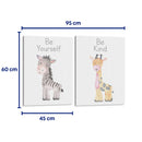 Safari - Cebra y Jirafa - Set de 2 - Cuadro decorativo | Canvas Lab