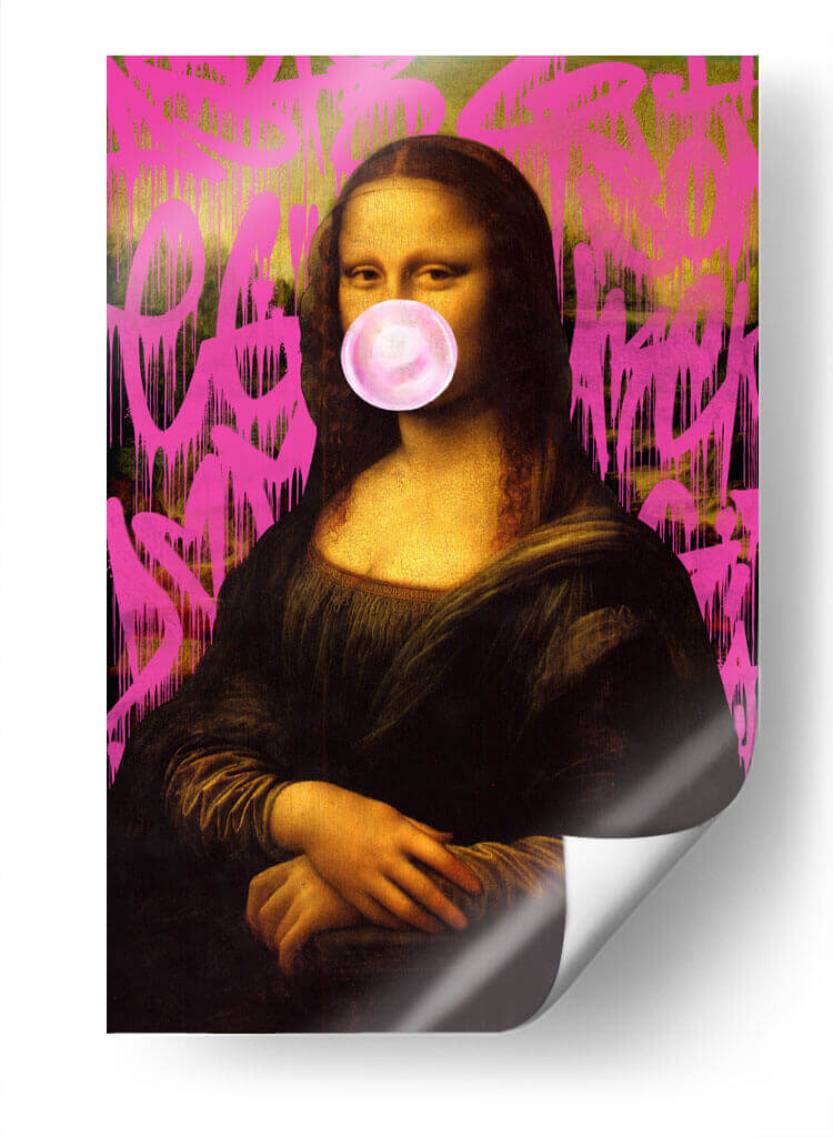 Mona Lisa Graffiti Rosa - Fake Classics | Cuadro decorativo de Canvas Lab