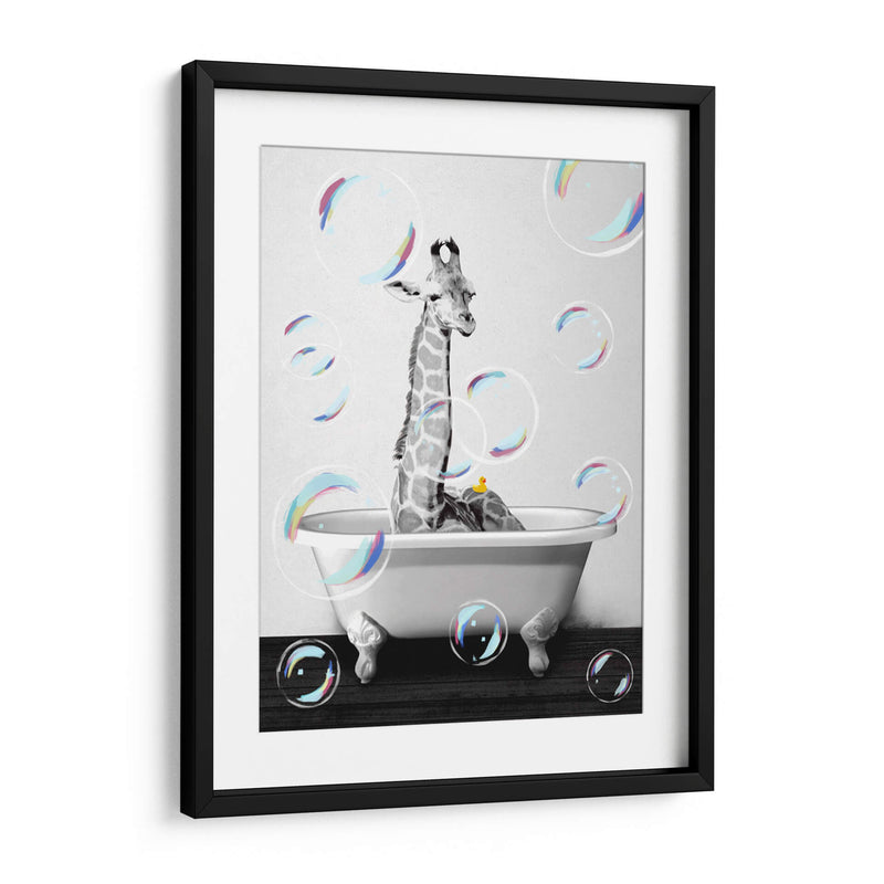 Giraffe Bath - Animals Daily | Cuadro decorativo de Canvas Lab