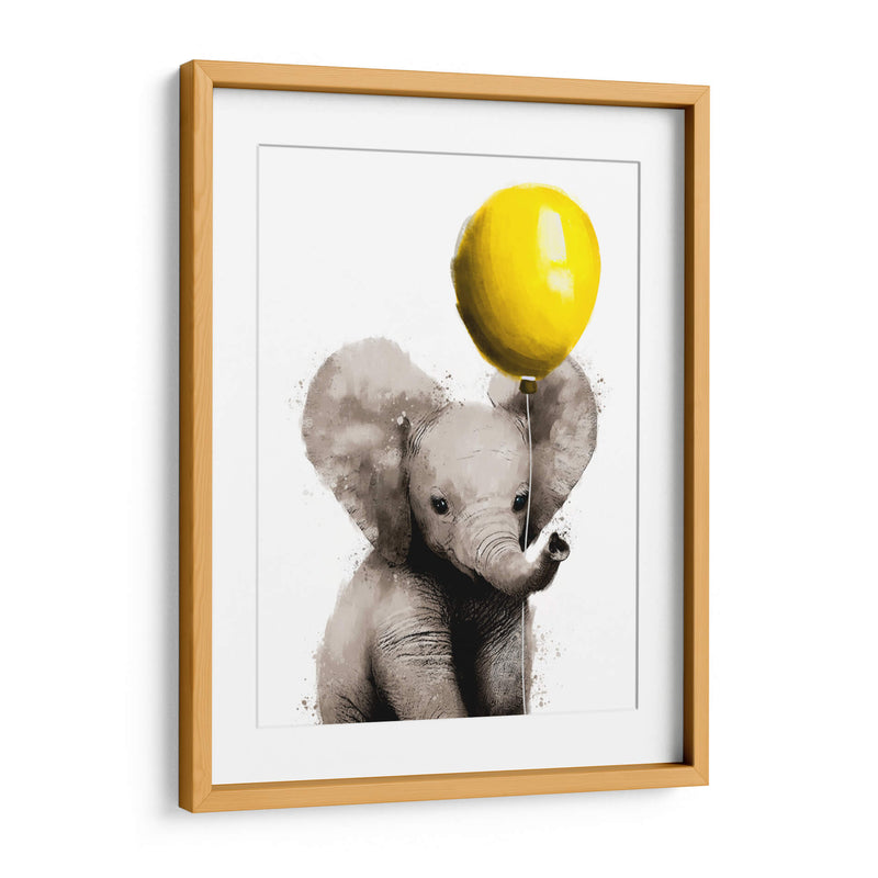 Baby Elephant Balloon - Hue Art | Cuadro decorativo de Canvas Lab